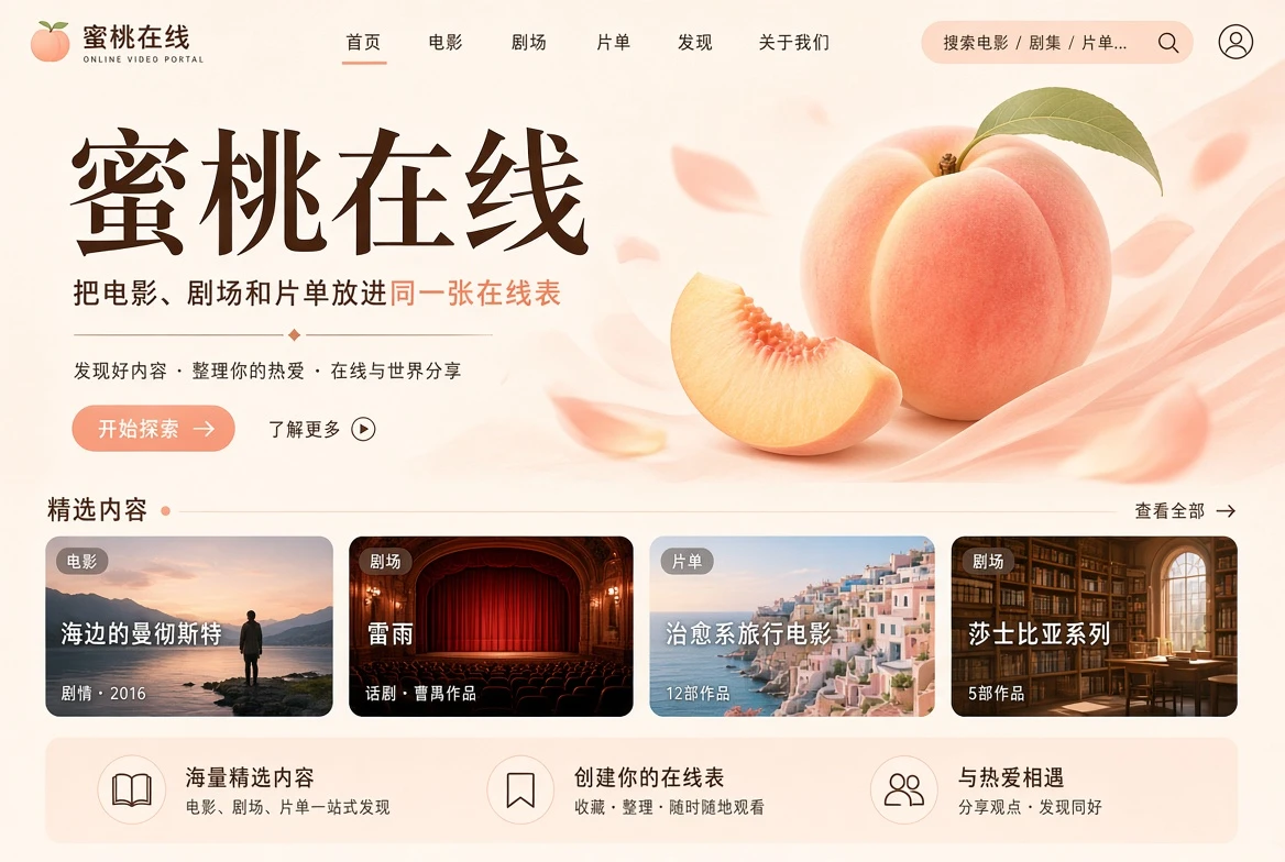 蜜桃在线 · 观影发现主视觉